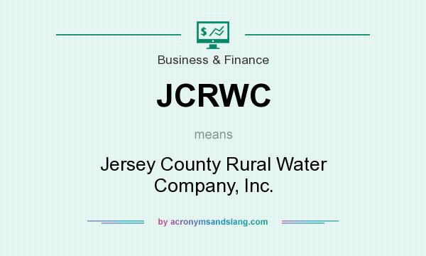 What does JCRWC mean? It stands for Jersey County Rural Water Company, Inc.