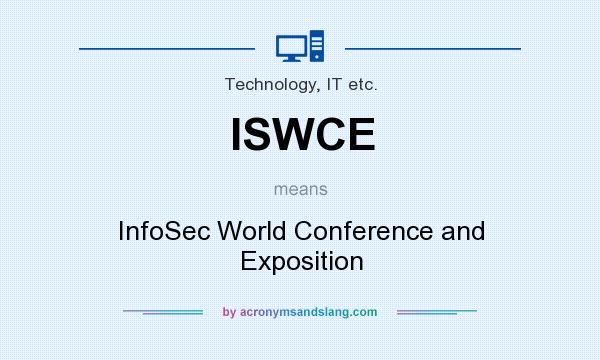 What does ISWCE mean? It stands for InfoSec World Conference and Exposition