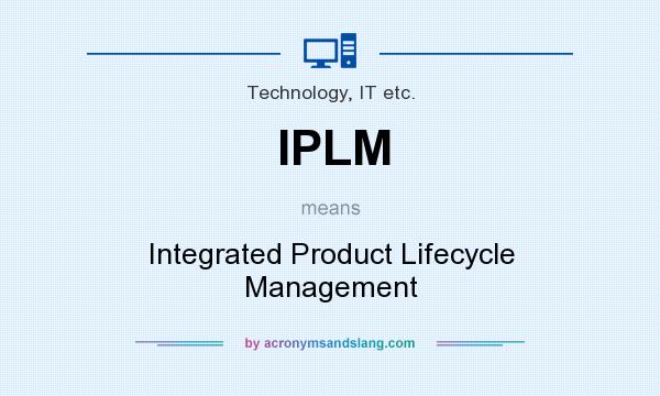 What does IPLM mean? It stands for Integrated Product Lifecycle Management