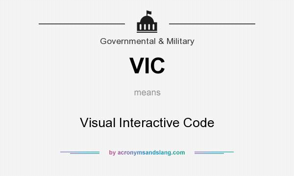 What does VIC mean? It stands for Visual Interactive Code