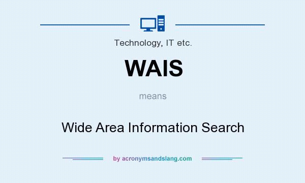 What does WAIS mean? It stands for Wide Area Information Search