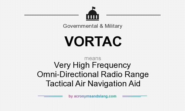 What does VORTAC mean? It stands for Very High Frequency Omni-Directional Radio Range Tactical Air Navigation Aid