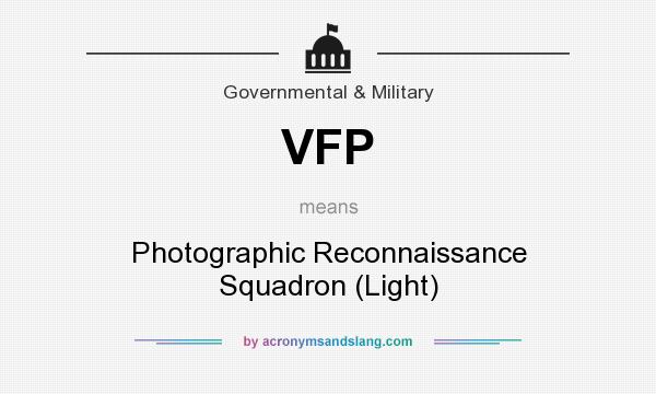 What does VFP mean? It stands for Photographic Reconnaissance Squadron (Light)