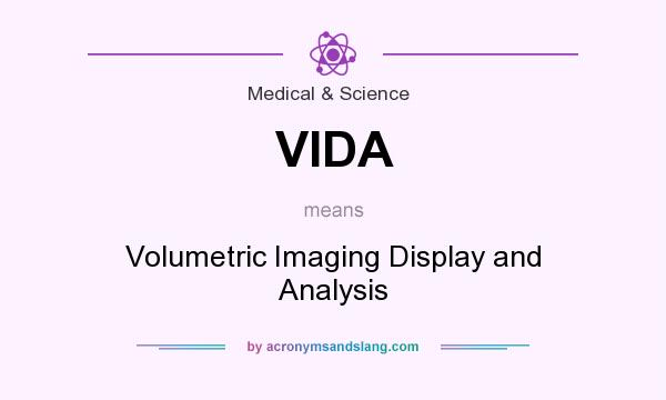 What does VIDA mean? It stands for Volumetric Imaging Display and Analysis