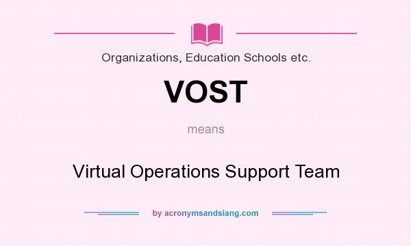 What does VOST mean? It stands for Virtual Operations Support Team
