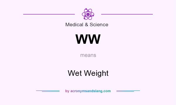 What does WW mean? It stands for Wet Weight
