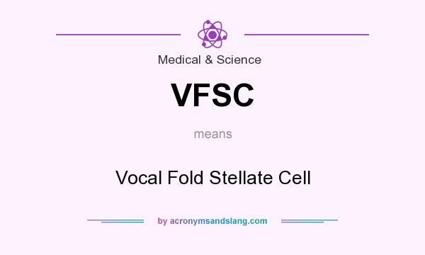 What does VFSC mean? It stands for Vocal Fold Stellate Cell