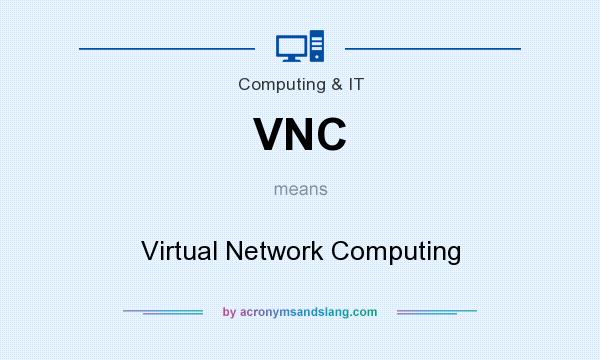 What does VNC mean? It stands for Virtual Network Computing