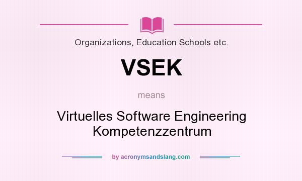 What does VSEK mean? It stands for Virtuelles Software Engineering Kompetenzzentrum