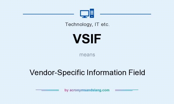 What does VSIF mean? It stands for Vendor-Specific Information Field