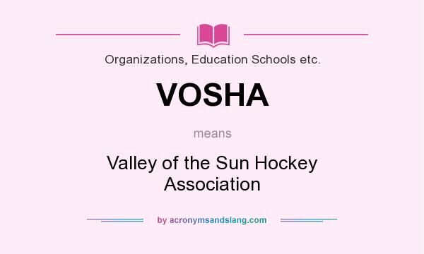 What does VOSHA mean? It stands for Valley of the Sun Hockey Association