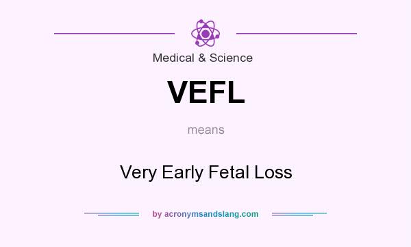 What does VEFL mean? It stands for Very Early Fetal Loss