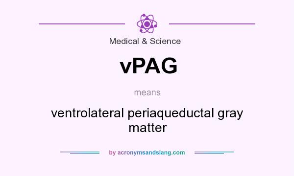 What does vPAG mean? It stands for ventrolateral periaqueductal gray matter