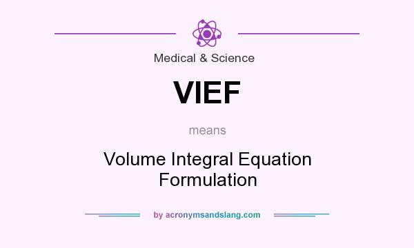 What does VIEF mean? It stands for Volume Integral Equation Formulation