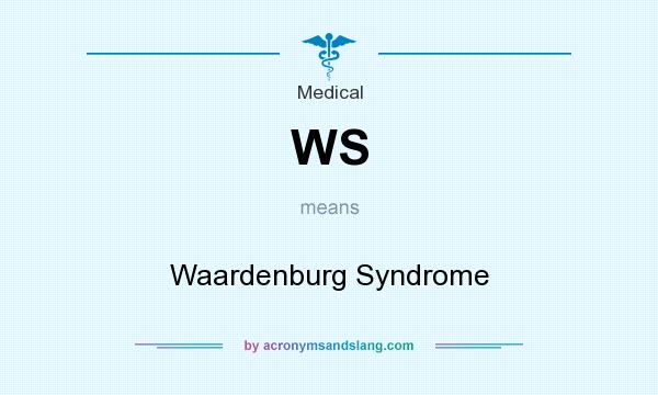 What does WS mean? It stands for Waardenburg Syndrome