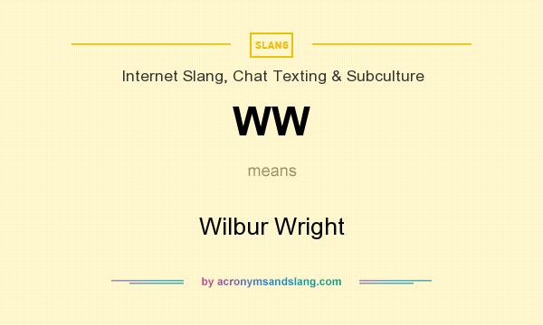 What does WW mean? It stands for Wilbur Wright