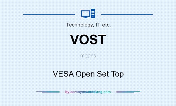 What does VOST mean? It stands for VESA Open Set Top