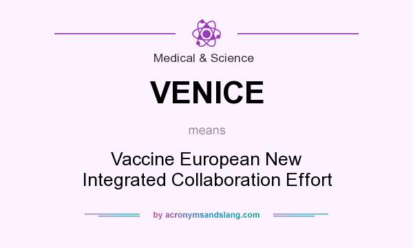 What does VENICE mean? It stands for Vaccine European New Integrated Collaboration Effort