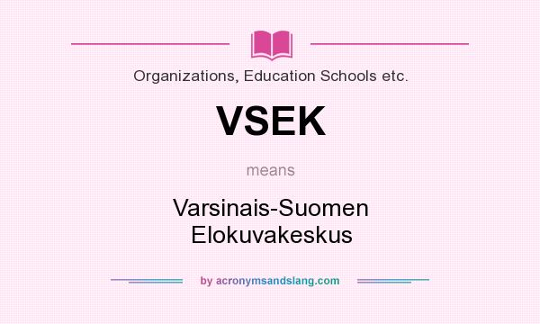What does VSEK mean? It stands for Varsinais-Suomen Elokuvakeskus