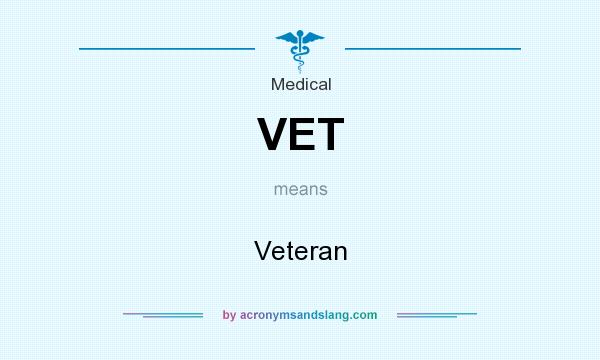 What does VET mean? It stands for Veteran