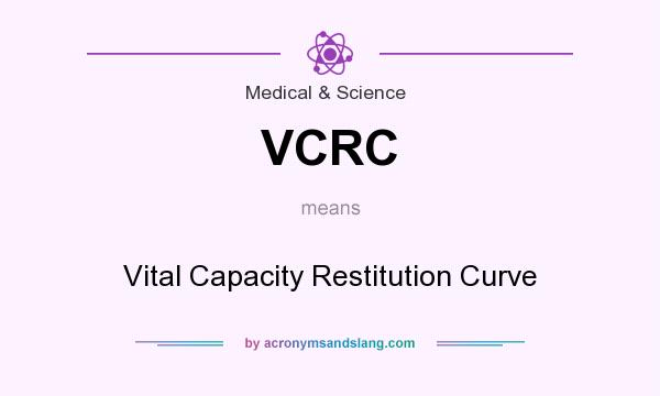 What does VCRC mean? It stands for Vital Capacity Restitution Curve