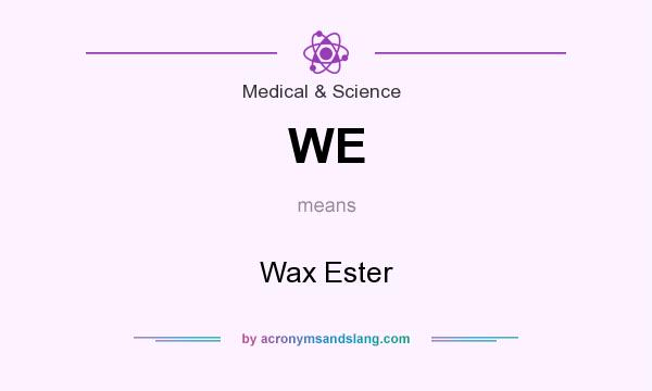 What does WE mean? It stands for Wax Ester