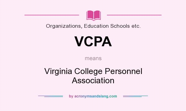 What does VCPA mean? It stands for Virginia College Personnel Association