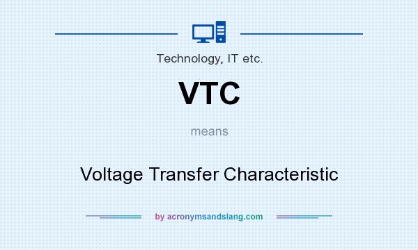 What does VTC mean? It stands for Voltage Transfer Characteristic