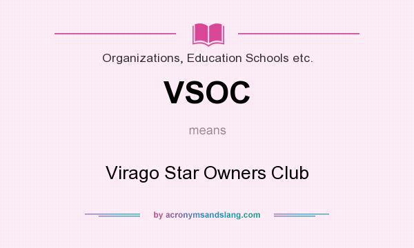 What does VSOC mean? It stands for Virago Star Owners Club