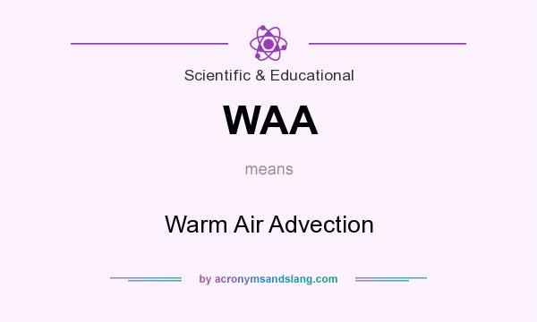 What does WAA mean? It stands for Warm Air Advection