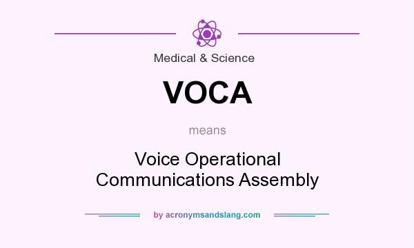 What does VOCA mean? It stands for Voice Operational Communications Assembly