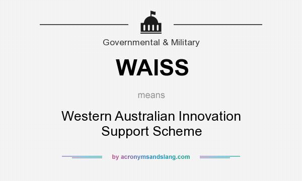 What does WAISS mean? It stands for Western Australian Innovation Support Scheme
