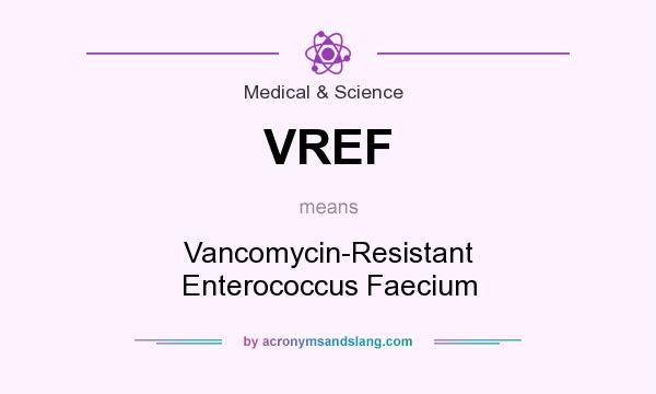 What does VREF mean? It stands for Vancomycin-Resistant Enterococcus Faecium