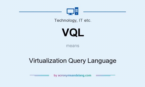 What does VQL mean? It stands for Virtualization Query Language