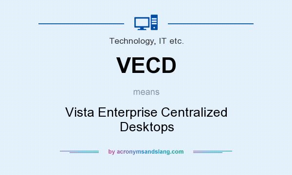 What does VECD mean? It stands for Vista Enterprise Centralized Desktops