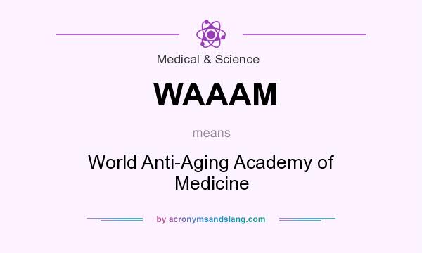 What does WAAAM mean? It stands for World Anti-Aging Academy of Medicine