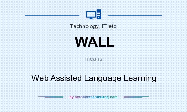 What does WALL mean? It stands for Web Assisted Language Learning