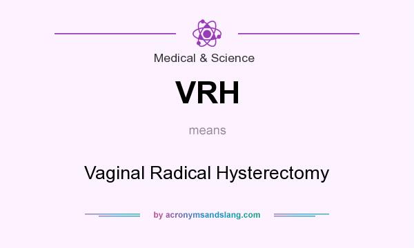 What does VRH mean? It stands for Vaginal Radical Hysterectomy
