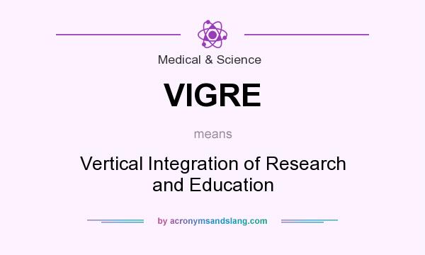 What does VIGRE mean? It stands for Vertical Integration of Research and Education