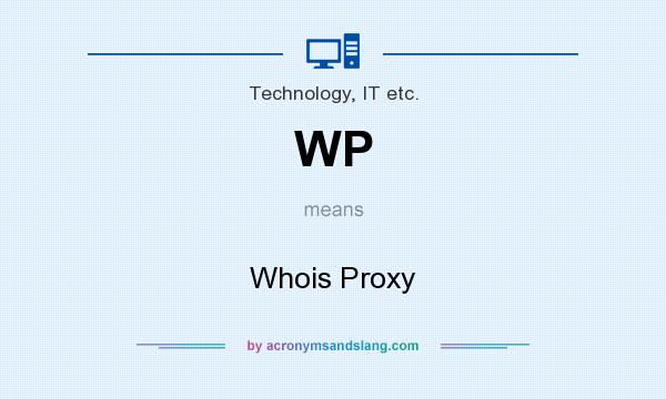 What does WP mean? It stands for Whois Proxy