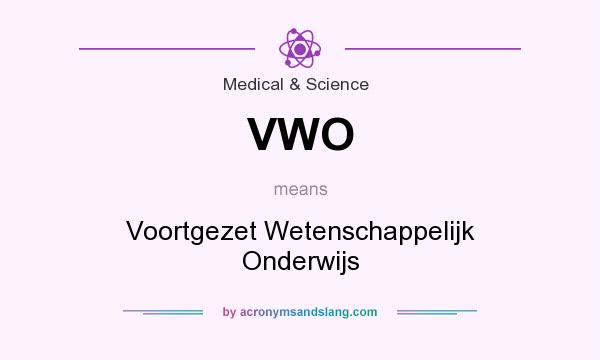 What does VWO mean? It stands for Voortgezet Wetenschappelijk Onderwijs