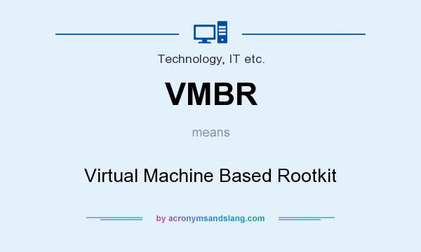 What does VMBR mean? It stands for Virtual Machine Based Rootkit