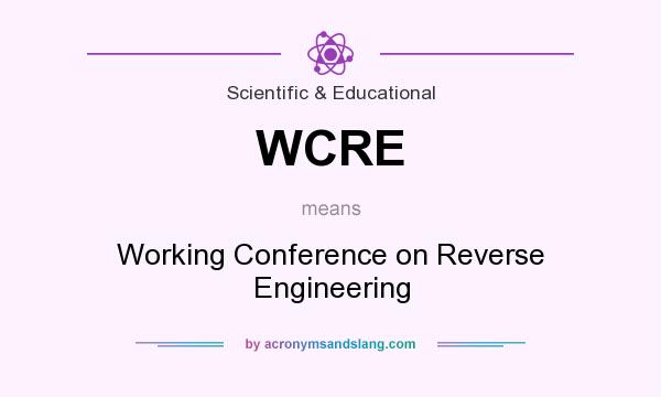 What does WCRE mean? It stands for Working Conference on Reverse Engineering