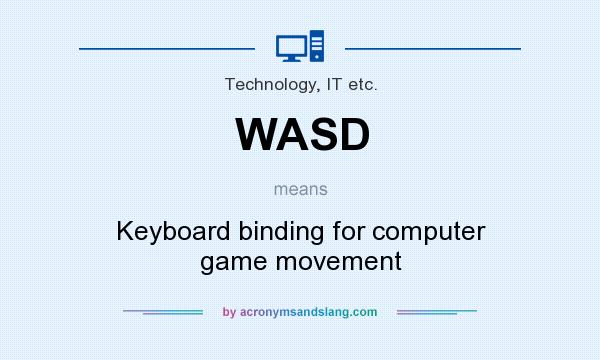What does WASD mean? It stands for Keyboard binding for computer game movement