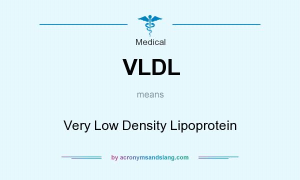 What does VLDL mean? It stands for Very Low Density Lipoprotein