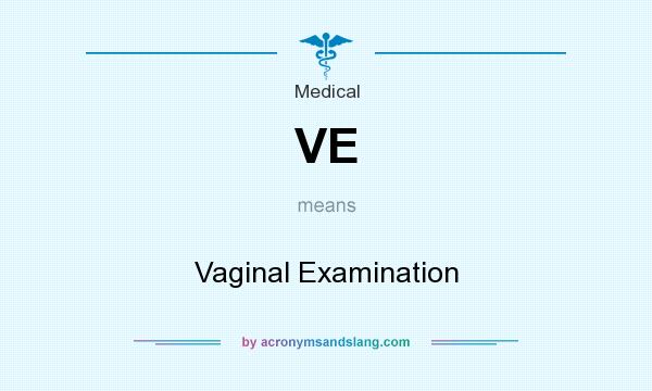 What does VE mean? It stands for Vaginal Examination