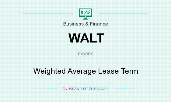 What does WALT mean? It stands for Weighted Average Lease Term