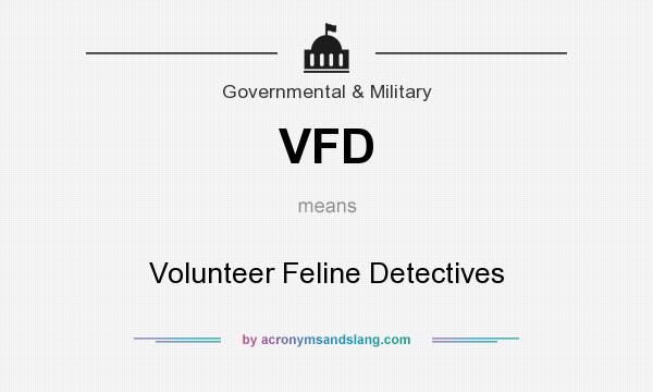 What does VFD mean? It stands for Volunteer Feline Detectives