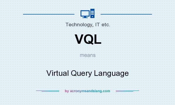 What does VQL mean? It stands for Virtual Query Language