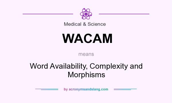 What does WACAM mean? It stands for Word Availability, Complexity and Morphisms